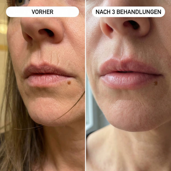 Schmale & faltige Lippenpartie